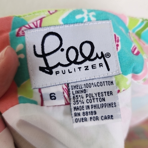 Vintage Lilly Pulitzer White Label Patchwork Skirt 6 - Picture 4 of 6